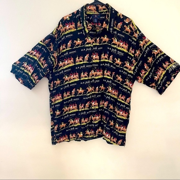 US polo men’s button shirt with great design size XL - Picture 2 of 10